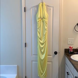 Junior formal yellow dress